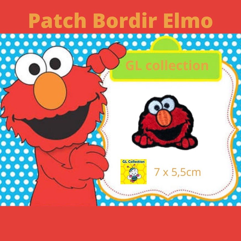 PATCH BORDIR JAHIT ELMO SESAME STREET