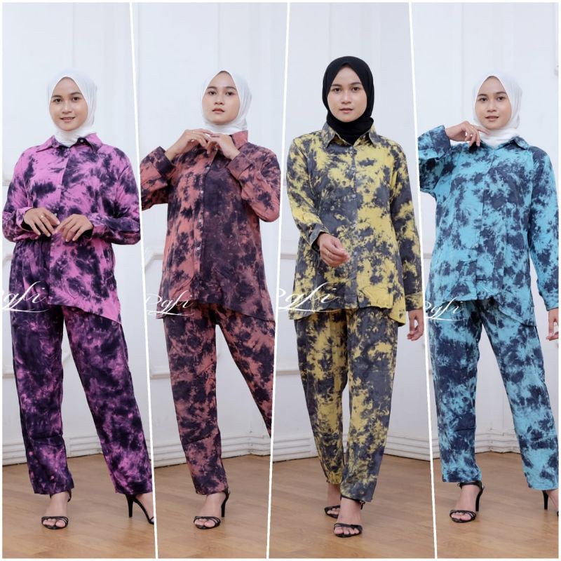 [BISA COD] BASIC TIEDYE SET DAILYSET ONESET TIE DYE SETELAN ONE SET