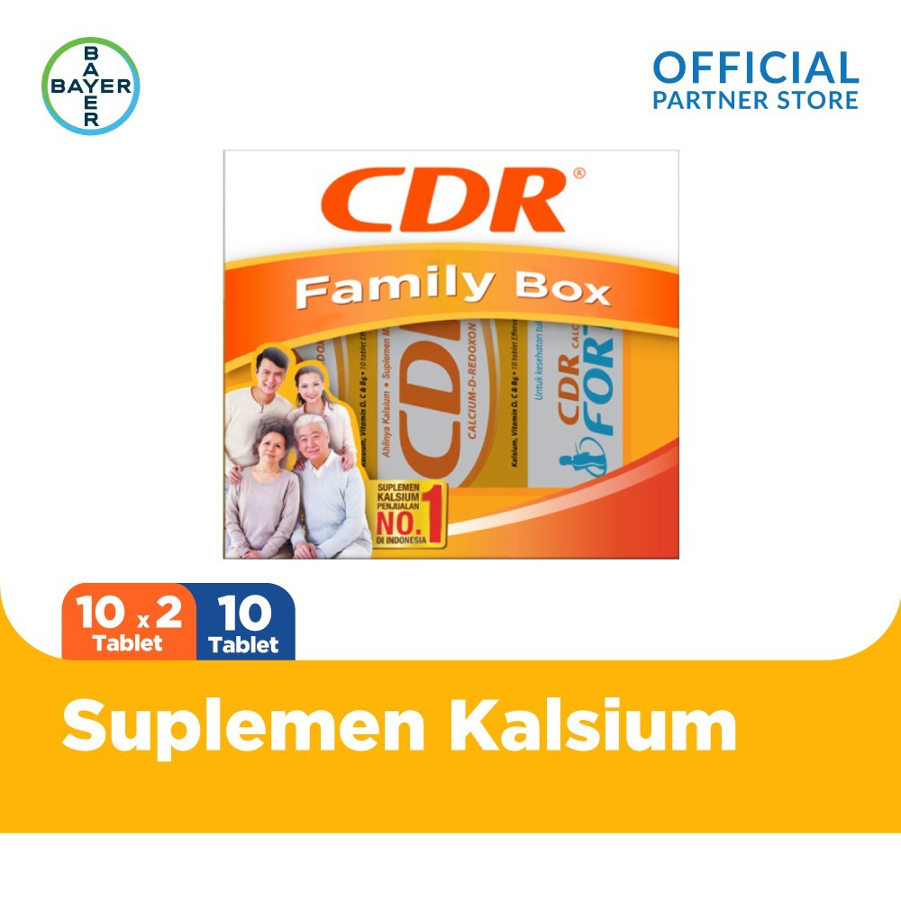 CDR Suplemen Kalsium Rasa Jeruk 20 Tablet CDR Fortos Rasa Jeruk 10 Tablet