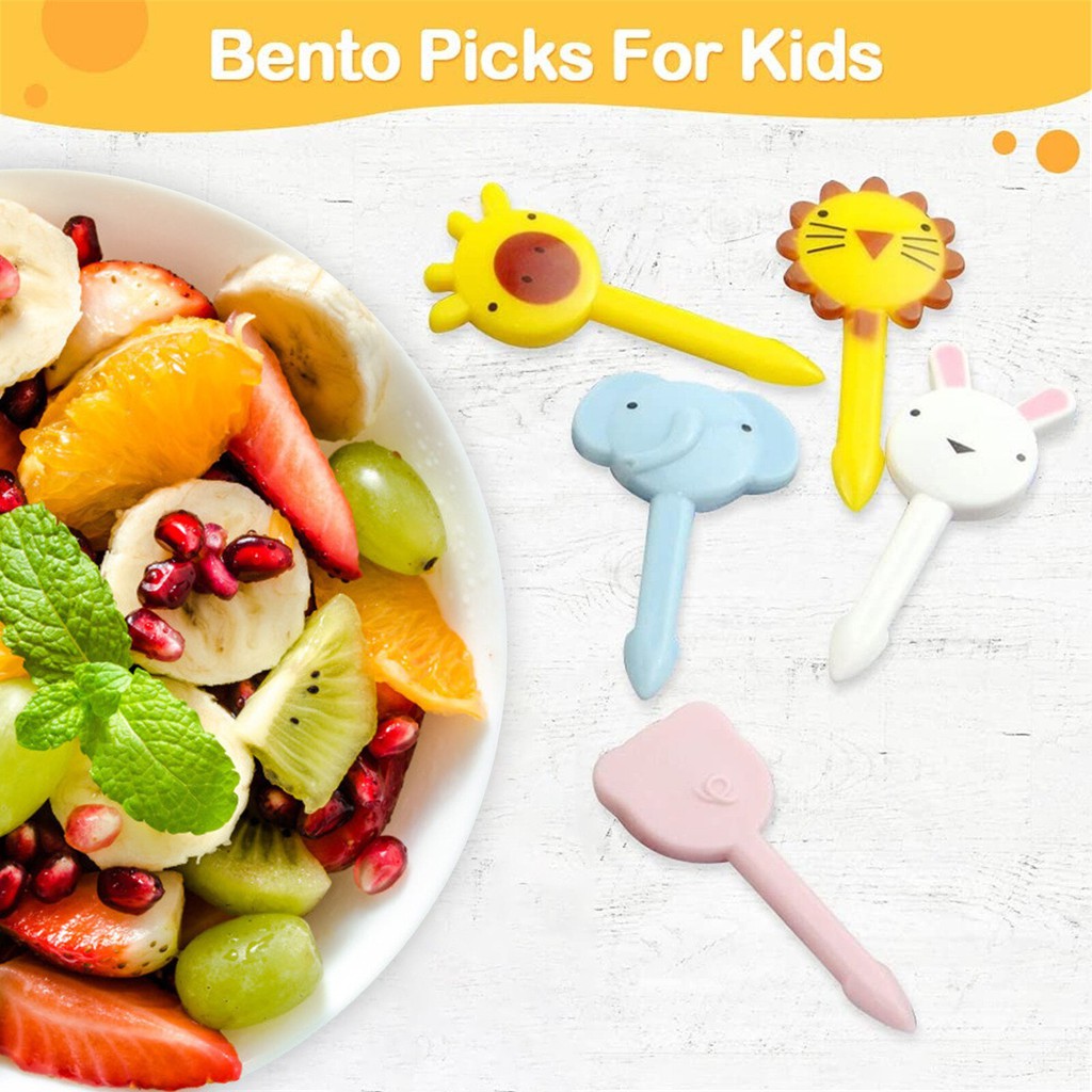 10 Pcs Kids Bento Foodpick Garpu Bekal Anak Tusukan Tusuk Makanan Buah