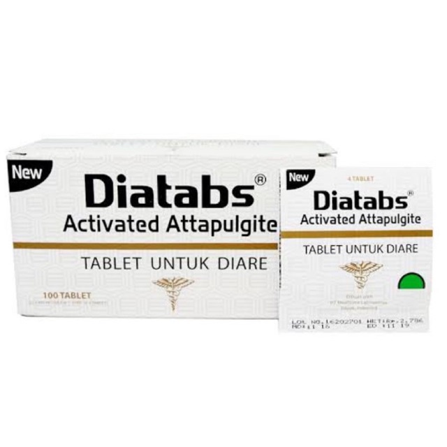 NEW DIATABS Strip 4 Tablet Obat Diare New Diatab