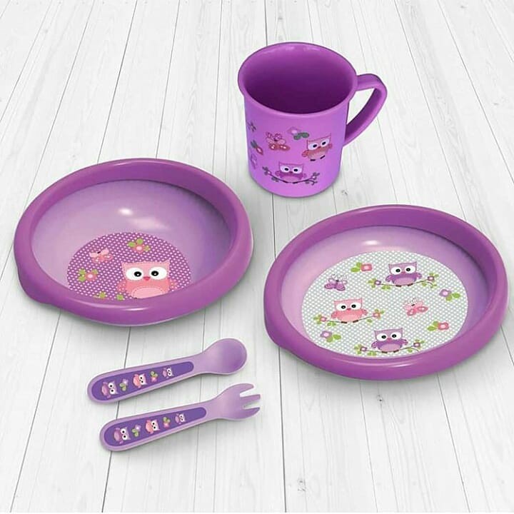 Baby Safe Mealtime Collection Baby Feeding Set | Alat MPASI | Peralatan Makan - Purple Owl