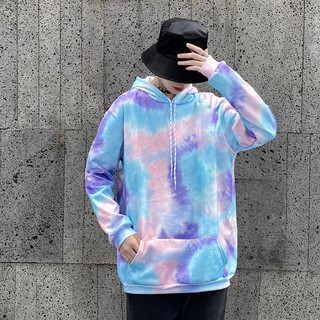 Merek Tide Tie Dye Trendi Hip Hop Tren Longgar Ukuran Besar Atas Net Bf Beberapa Merah Jaket Musim G Shopee Indonesia