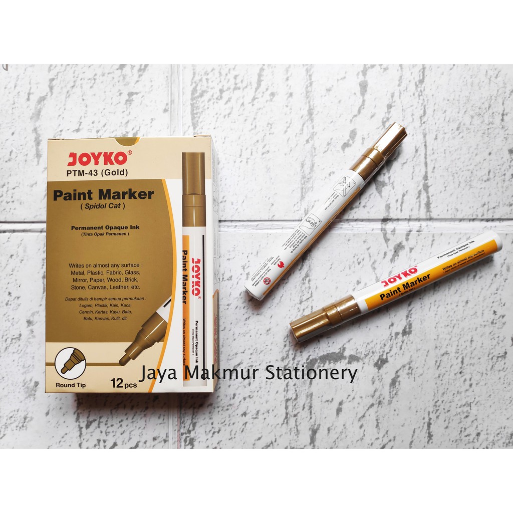 Spidol Cat Permanen Joyko PTM-43 ( Tinta Gold)