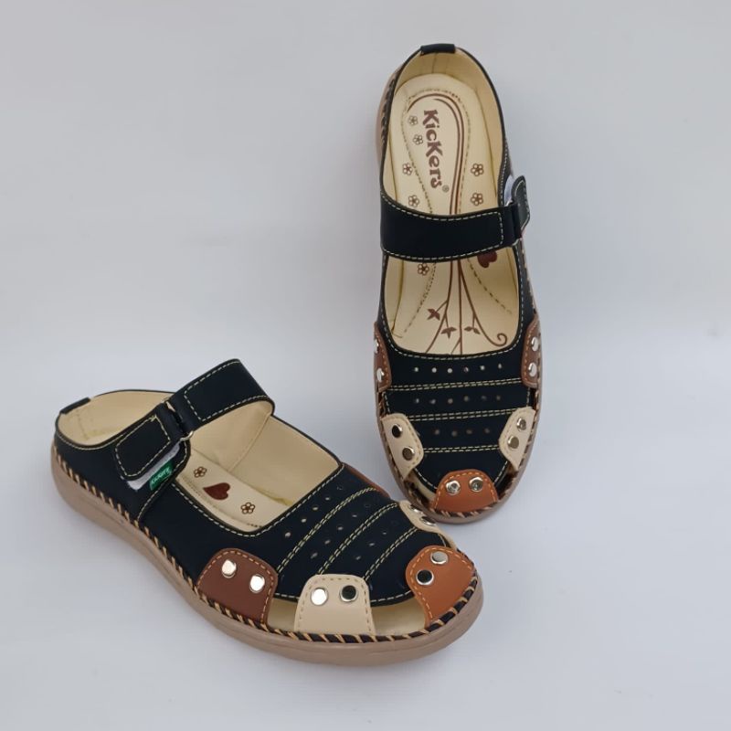 sepatu sandal kickers wanita murah  grosir big size jumbo 41_43 selop hrv 05