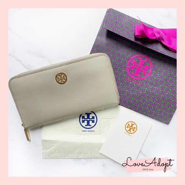 Authentic Preloved Tory Burch Robinson Zip Wallet  Original asli dompet tas second
