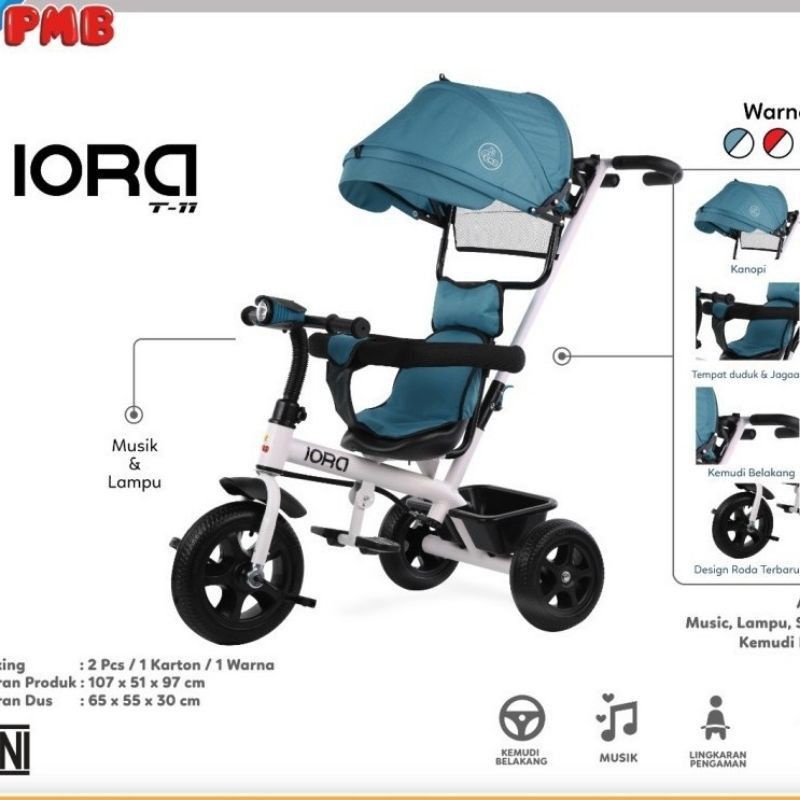 sepeda anak roda 3 pmb iora T11