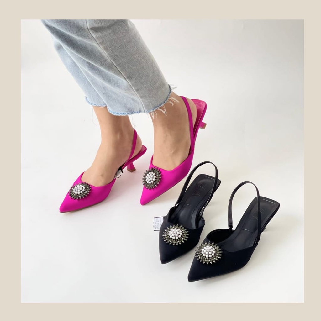 Sepatu wanita heels 5cm zara import
