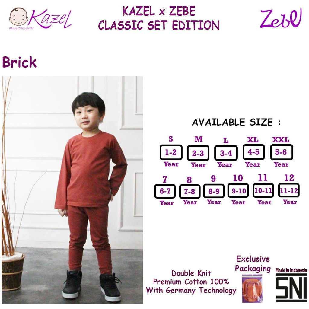 Kazel x Zebe Setelan PREMIUM Anak Classic Set 1-12 Tahun part 2 CBKS SO