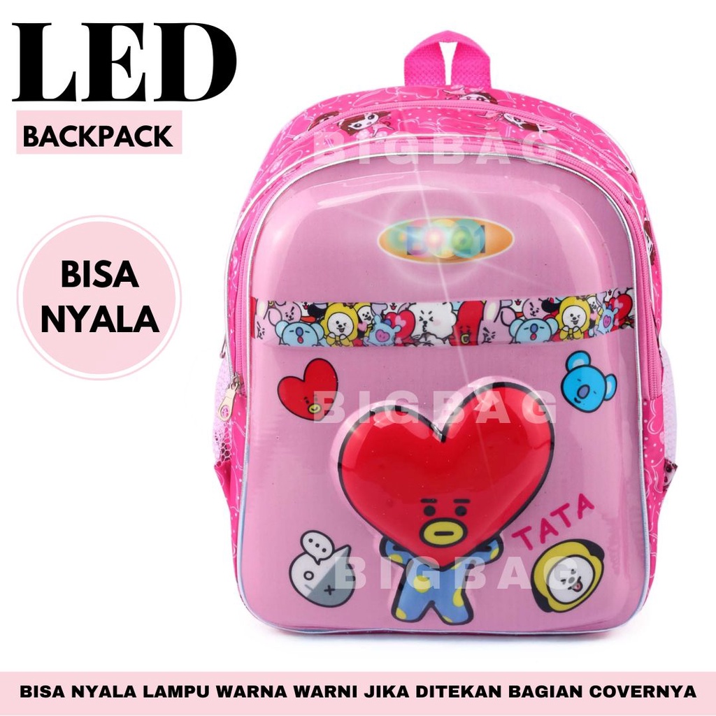 Tas Ransel Anak Perempuan Karakter BT5 SD / TK HELLO STAR KOREA  - RANSEL EMBOSS LED - BISA NYALA - RANSEL LED RANSEL ANAK - School Bag Tas Sekolah Anak - Tas Anak Sekolah Tas Anak Kecil Tas Anak SD Tas Anak TK Promo Diskon Termurah Terlaris Terbaru Best