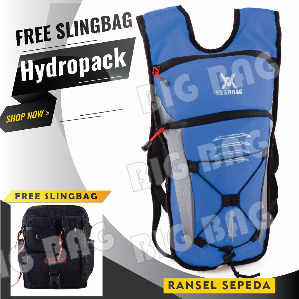 Tas Ransel Pria Gear Bag - Gimondi Hydropack Cycling Backpack + FREE Coast Guard