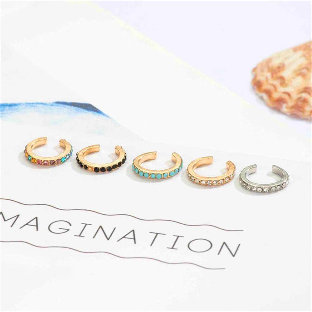 Lily 1PC CZ Cuff Anting Wanita Pria Fashion Hadiah Klip Telinga Perhiasan Tanpa Tindik Lingkaran Telinga Cuff