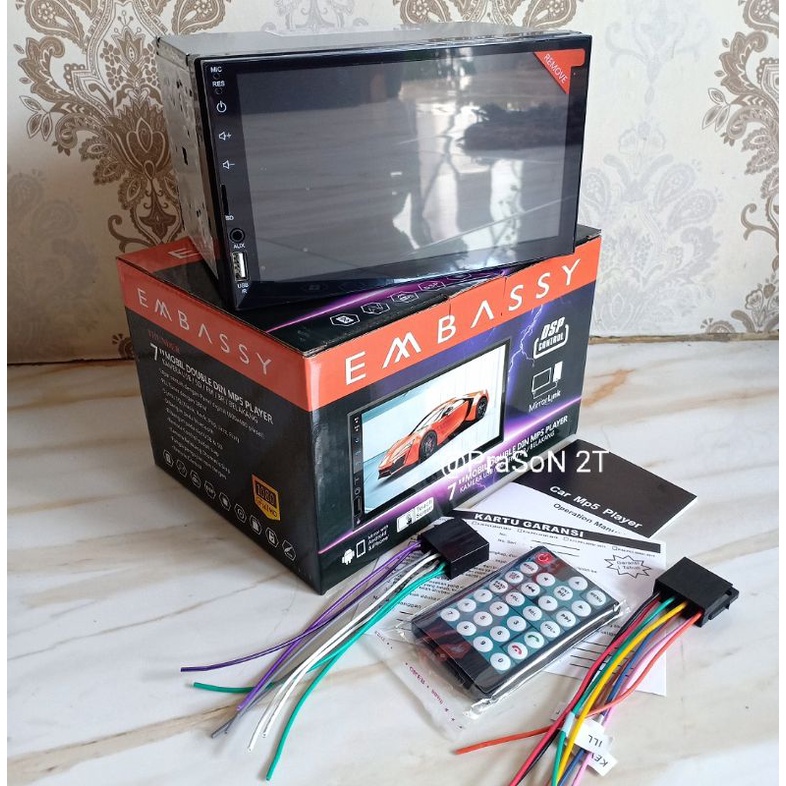 Headunit Double din Deckless Embassy 7 inch