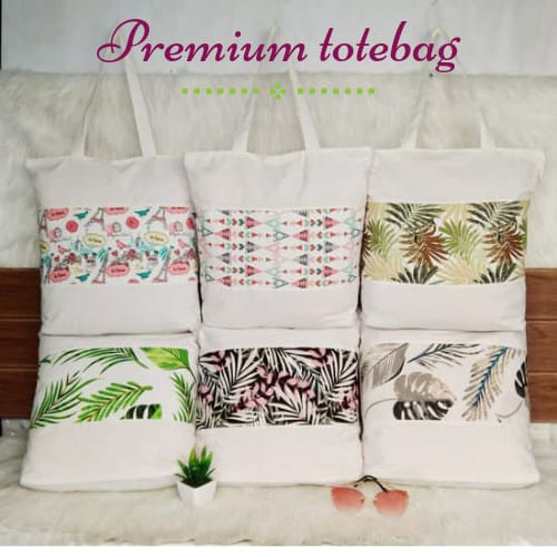 TOTE BAG WANITA TAS TOTEBAG KANVAS RESLETING SHOPPING,KULIAH,SEMINAR,BISA POLOS BISA CUSTOM SABLON