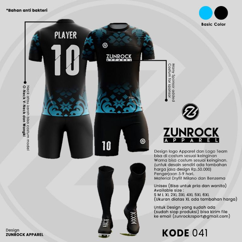 Jersey Futsal Bola Baju Printing Sublim Setelan Olahraga Badminton Volly Basket Bulutangkis Sepeda Voli Custom Nama Sendiri Team Komunitas Konveksi Tangan Pertama Zunrockz Murah Berkualitas Ecer Grosir Partai Desain Logo Team Sendiri