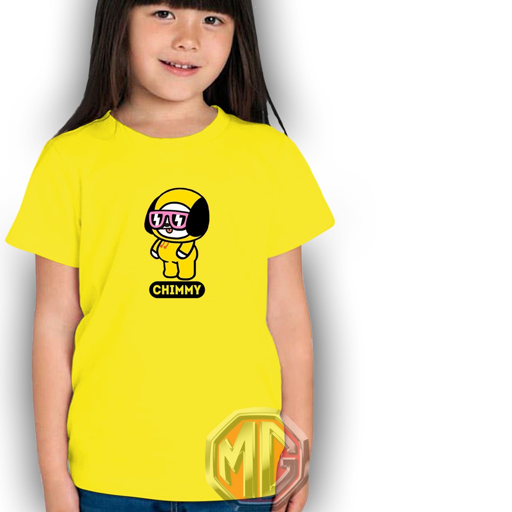 Chimmy-Jimin/Kaos Anak BTS/Kaos Anak BT21/Baju Anak BTS/Baju Anak BT2/BTS/Kaos Anak Perempuan BT21