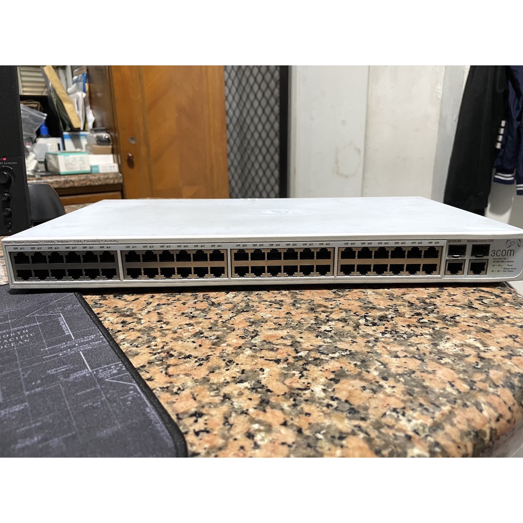 switch hub 3com baseline 2250 3c16476a 48 port 10 100 2 port gigabit