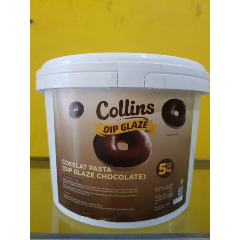 

dip glaze collins cokelat kemasan repack 500gr