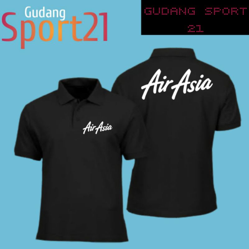kaos polo kerah air asia kaos air asia