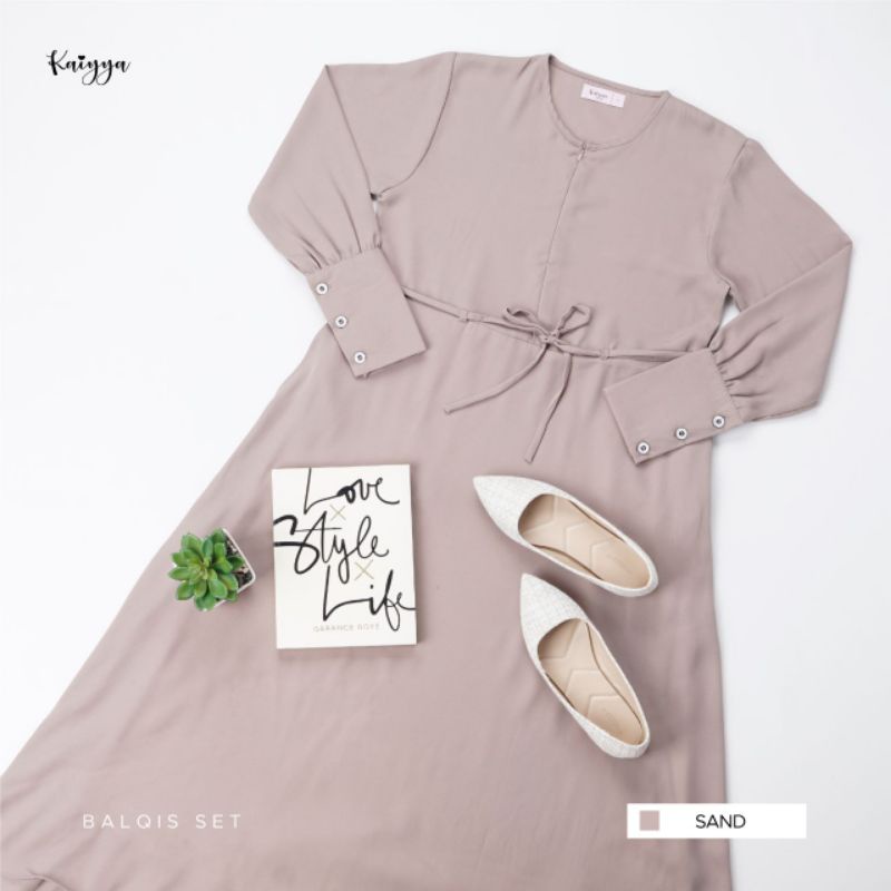 Kaiyya Bilqis Set  Dress cantik dan Khimar