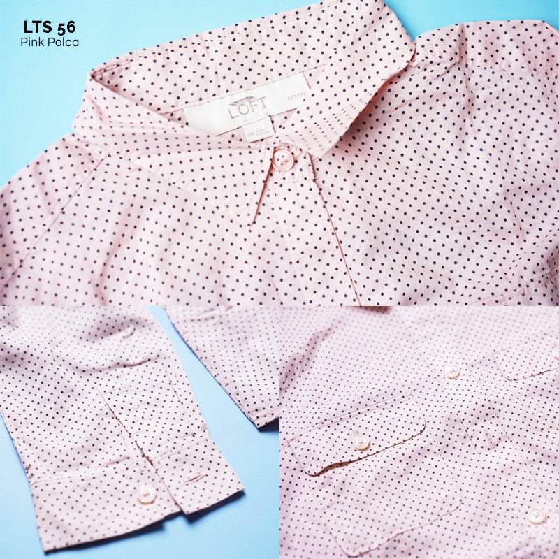 Kemeja Wanita- Motif Small Polcadot Bahan Cotton [LTS 56]-6