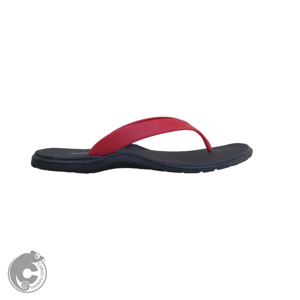 CAMOU - Scott Fire - Sandal Jepit Pria Comfort Casual Hitam Merah Mens Fashion Rubber Sole