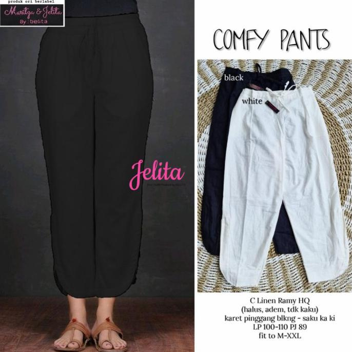 COMFY PANT CELANA WANITA KATUN LINEN IMPORT ORI MEI NEW PRODUCT