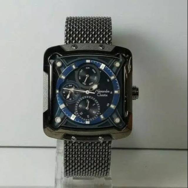 JAM TANGAN CEWEK / WANITA ALEXANDRE CHRISTIE AC 3030 BLACK BLUE