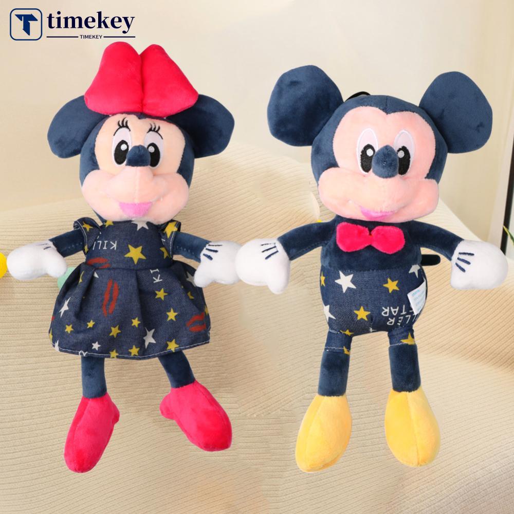 Timekey Mainan Boneka Stuffed Plush Mickey Minnie Mouse 35cm Untuk Hadiah Natalulang Tahun Anak R5V6