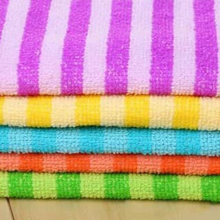 Kain Lap GARIS 28x28 cm / Lap Kain Garis Segiempat Warna - Warni Murah