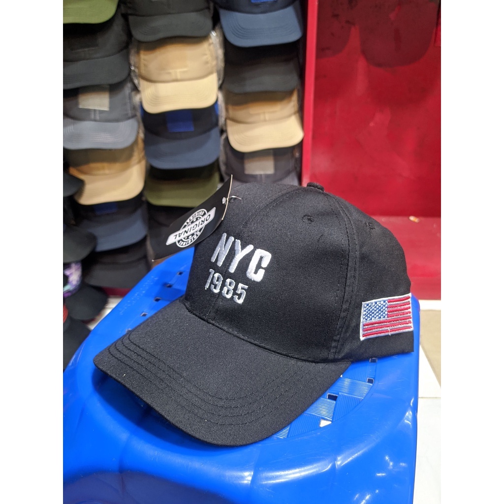 Topi Pria Wanita Terbaru Logo NYC 1985 Bordir Murah Cowok Kekinian / Topi Baseball Model Baru Pria D