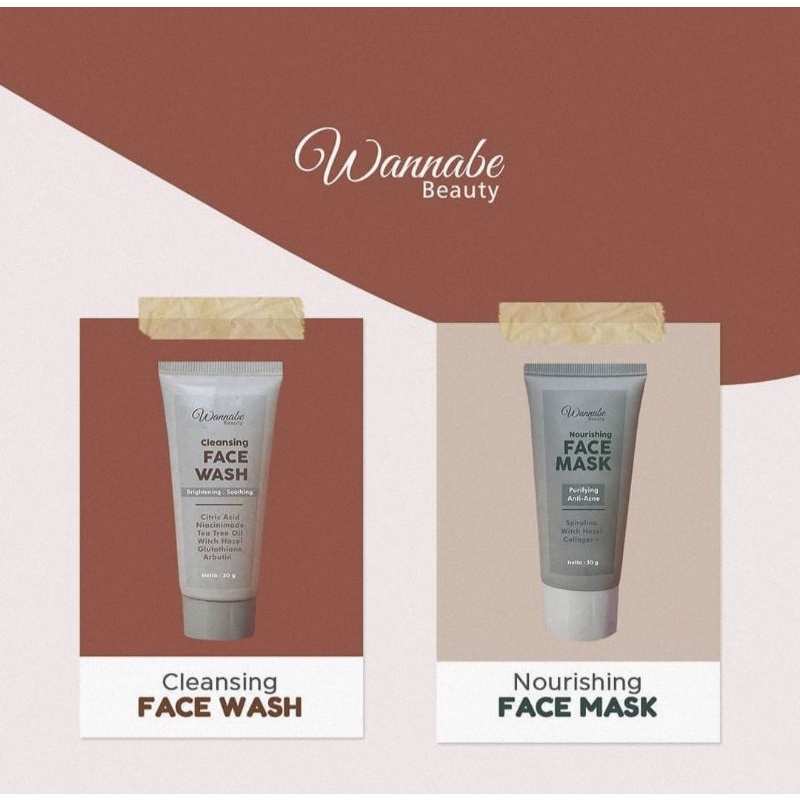 Paket Skincare Wannabe Beauty||Serum||Toner||Day Cream||Night Cream||Face Wash||Face Mask