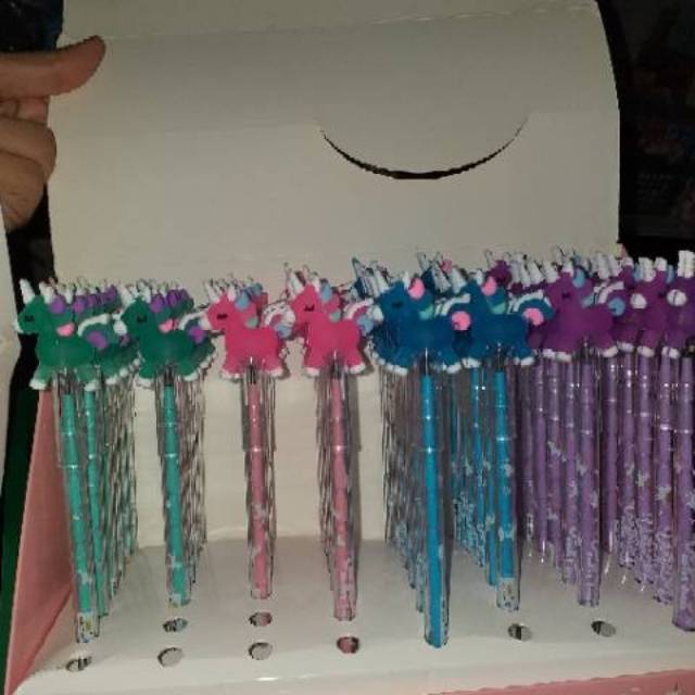 Pensil Unicorn Peluru Lantu Susun Bensia Refill Isi Kuda Pony