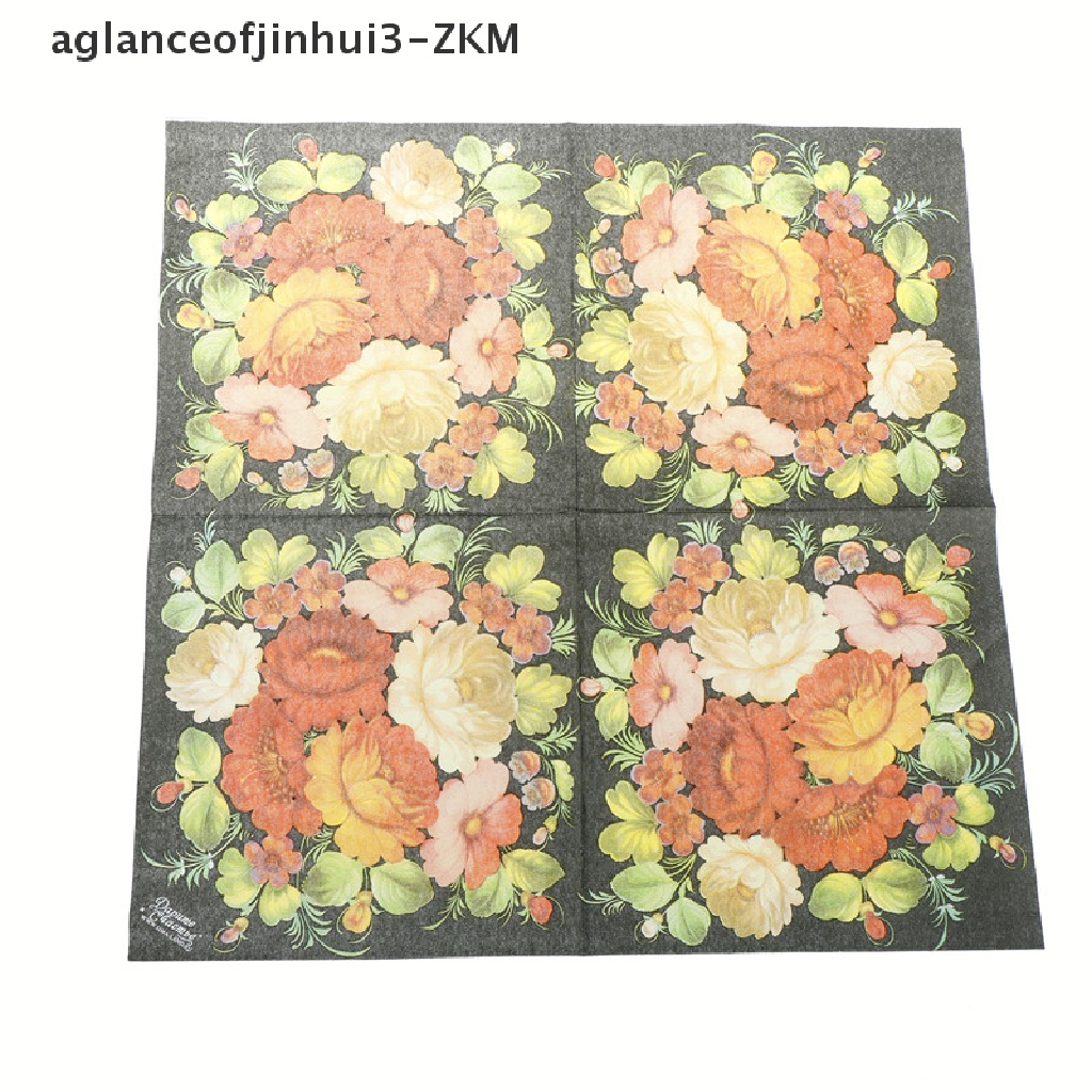 [AGID] floral flower paper napkins event &amp; party tissue cocktail napkins decor serviettes 20pcs [zkm]