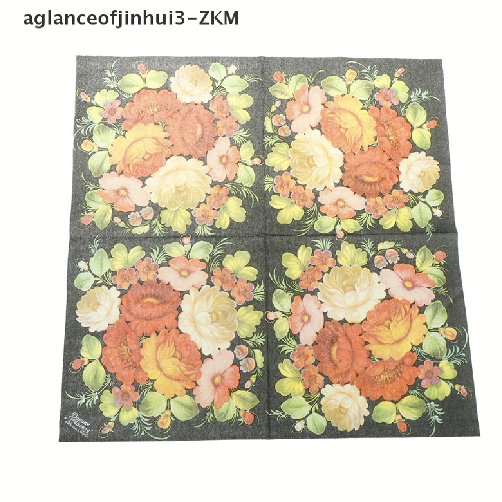 [AGID] floral flower paper napkins event &amp; party tissue cocktail napkins decor serviettes 20pcs [zkm]