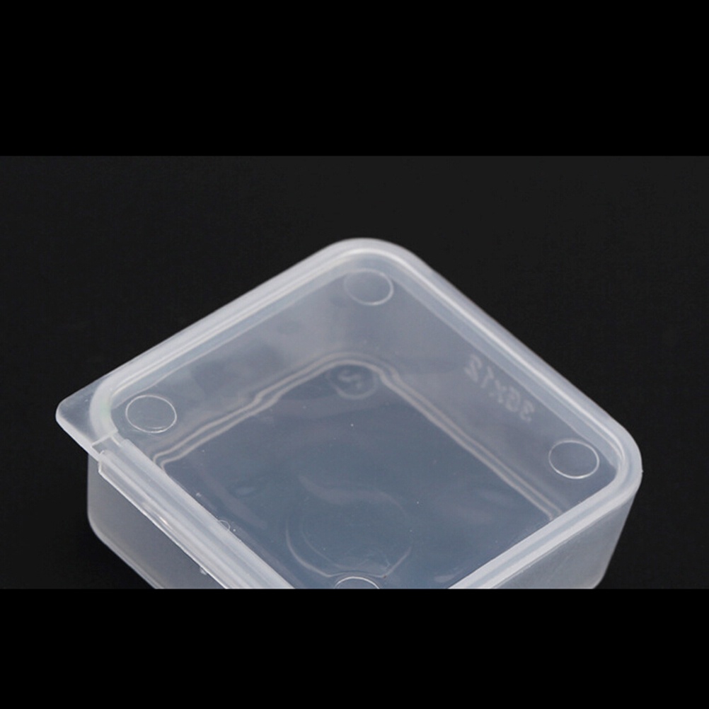 %Home &amp; living%%5pcs Small Transparent Plastic Storage Box clear Square Multipurpose display box