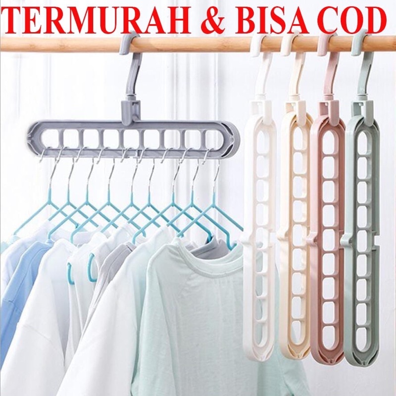 Hanger Magic Instan Multifungsi 9in1/Gantungan Baju 9in1/Gantungan Baju Serbaguna