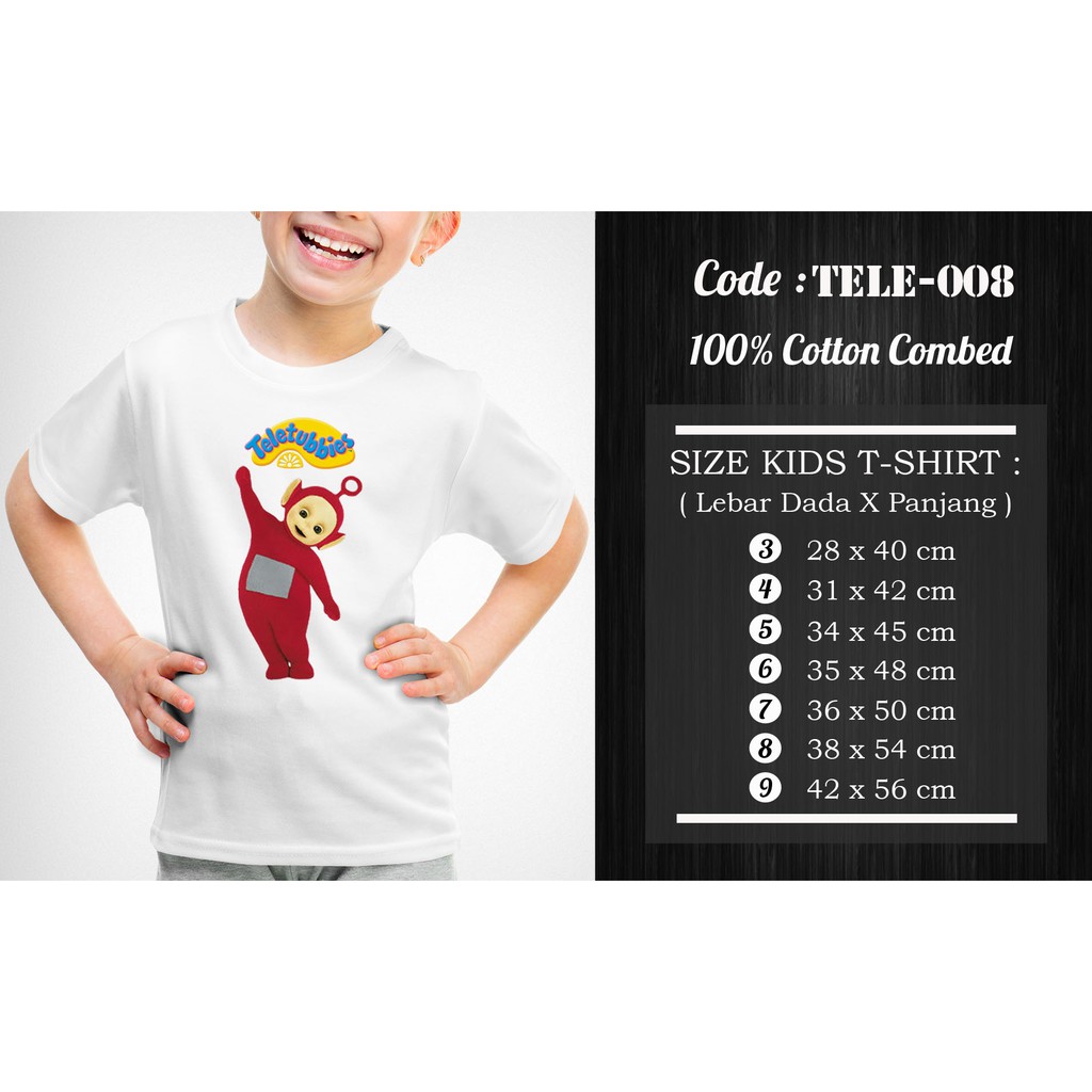 [FREE NAMA !!] Kaos Anak &amp; Family Teletubbies 100% COTTON PREMIUM