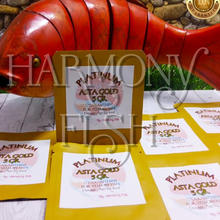 zeij PLATINUM ASTA GOLD ZEAXANTHIN 5GR Vitamin Pigmen Kuning Yellow Cichlid Channa Maru Cupang Koki 