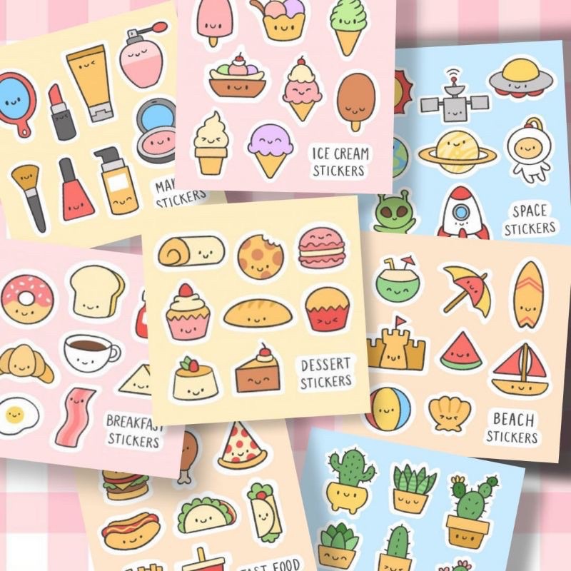 

Stiker Cute Warna Warni