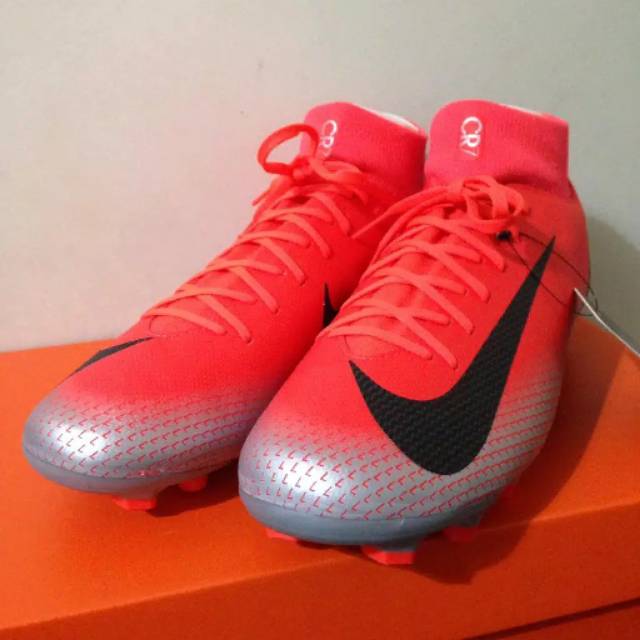 Sepatu Bola Nike Superfly 6 Academy CR7 FG MG Crimson Black