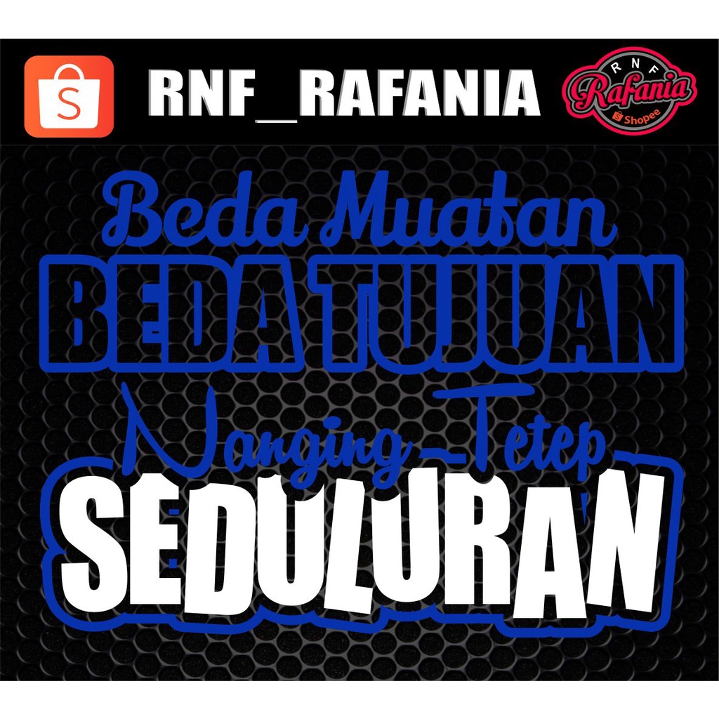 STICKER KACA PINTU/BODY MOBIL TRUCK/PICK UP/L300 BEDA MUATAN BEDA TUJUAN NANGING TETEP SEDULURAN