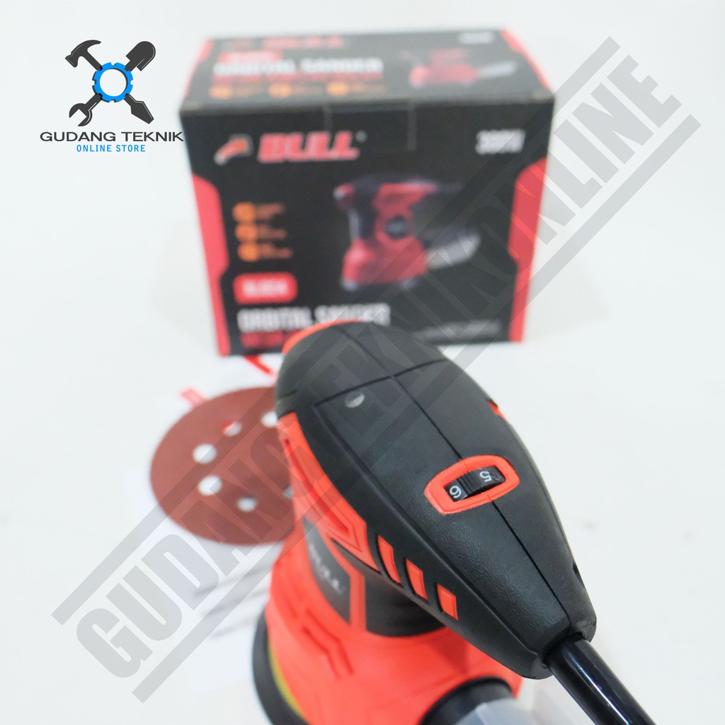 Mesin Amplas Bulat 5inch Bull BL924 - Orbital Sander Bull BL 924 5 inch