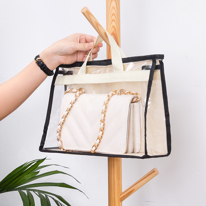 Tas Gantung Penyimpanan Organizer Tas Handbag Transparan di Pintu / Dinding / Lemari