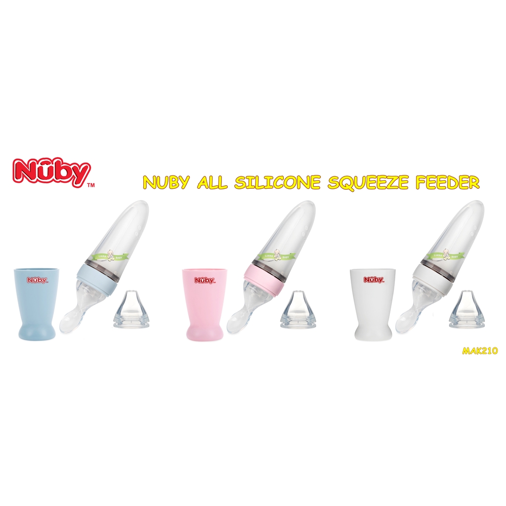 MAK210 BOTOL SENDOK NUBY ALL SILICONE SQUEEZE FEEDER