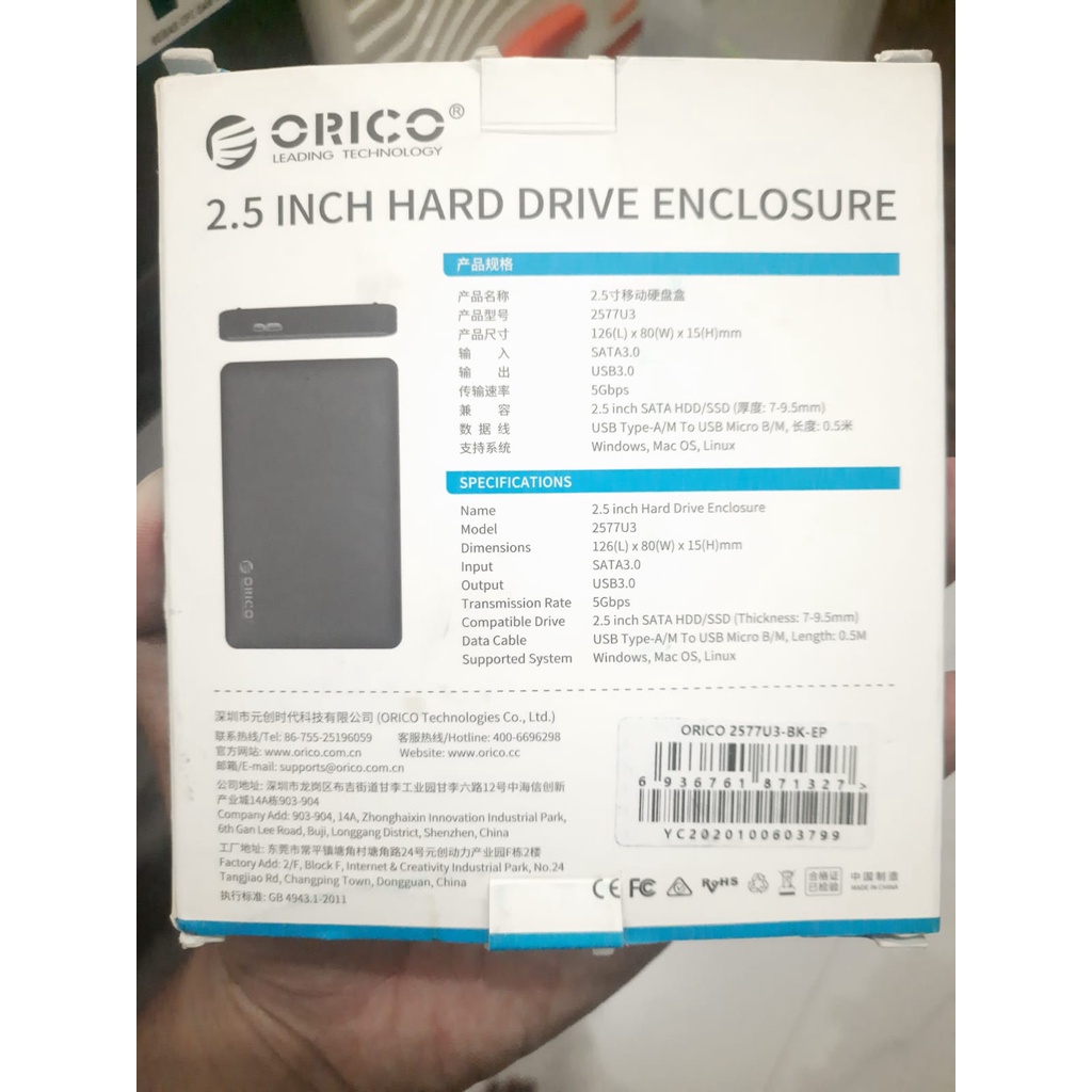 Casing Hardisk eksternal orico usb 3.0