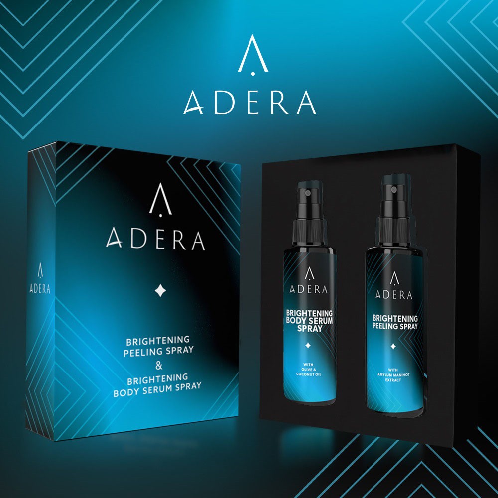 [ PAKET EXCLUSIVE ] Adera Brightening Spray & Adera Peeling Spray, Adera Body Serum, Adera Pemutih