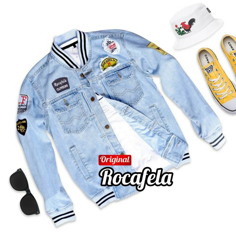 Jaket Jeans Bomber Tempel rip Jaket Jeans Bomber Pria Jaket Jeans Distro Jaket Pria