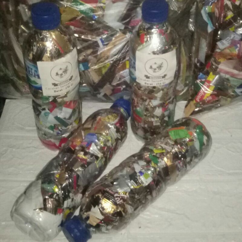 Ecobrick Ramah Lingkungan Eco Brick Botol Kemasan Aqua Bekas 600 ml
