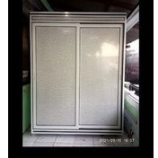 lemari pakaian baju alumunium almunium 160 x 200 pintu sliding acp alumunium ykk alexindo
